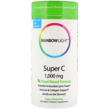 Rainbow Light, Super C, 1.000 mg, 60 tabletter