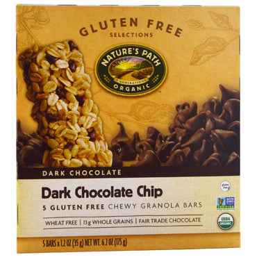 Nature's Path, Chewy Granola Bars, Dark Chocolate Chip, 5 Bars, 1.2 oz (35 g)