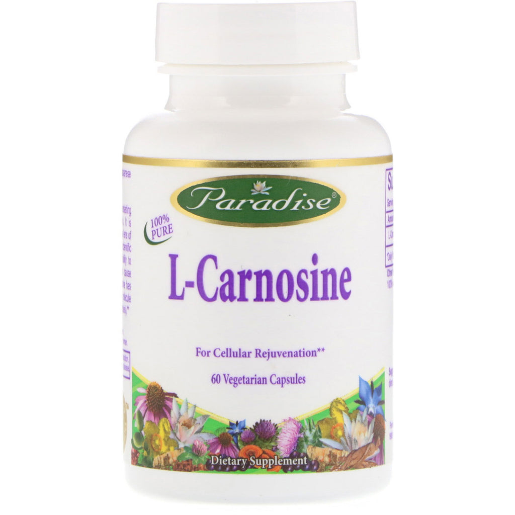 Paradise Herbs, L-Carnosine, 60 capsules végétariennes