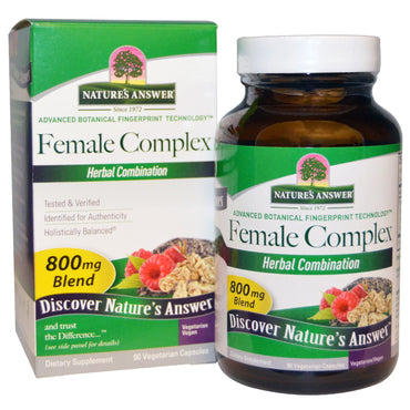 Naturens svar, kvinnligt komplex, örtkombination, 800 mg, 90 vegetariska kapslar