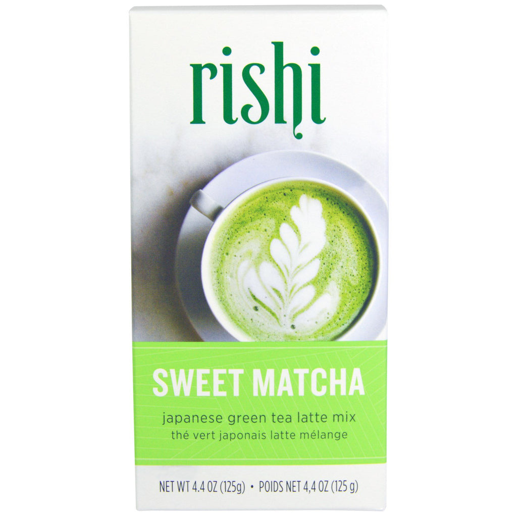 Ceai Rishi, amestec de ceai verde japonez latte, matcha dulce, 4,4 oz (125 g)