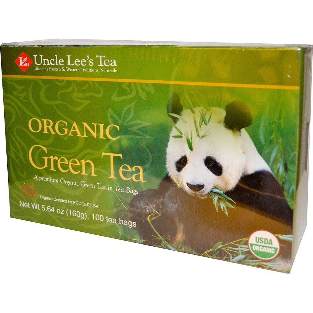 Herbata Uncle Lee's, herbata zielona, ​​100 torebek z herbatą, 5,64 uncji (160 g)
