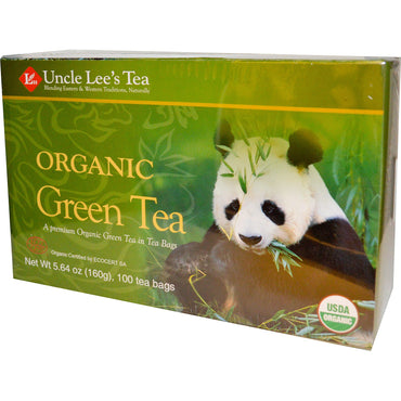 התה של דוד לי, תה ירוק, 100 שקיות תה, 5.64 אונקיות (160 גרם)