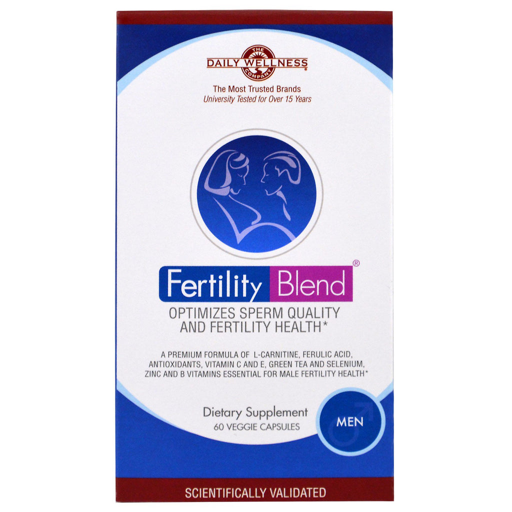 Daily Wellness Company, Mezcla para la fertilidad, Hombres, 60 cápsulas vegetales
