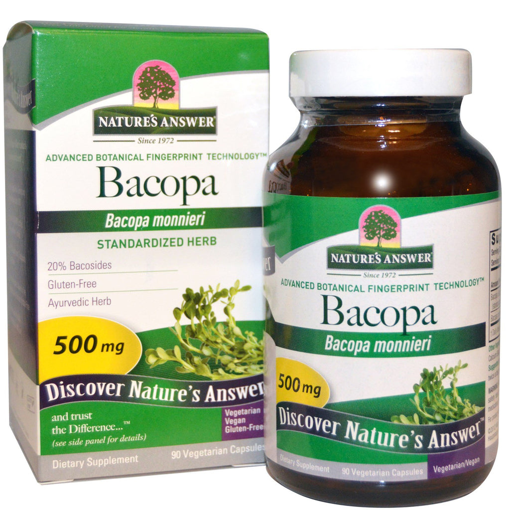 Nature's Answer, Bacopa, 500 mg, 90 cápsulas vegetarianas