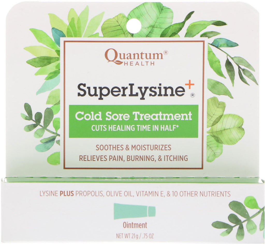 Quantum Health, Super Lysine+, Tratament pentru herpes rece, 21 g (0,75 oz)