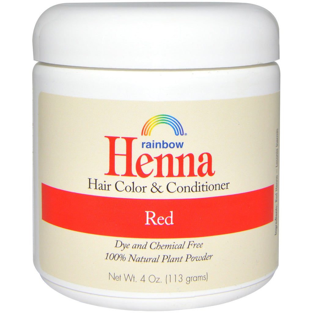 Rainbow Research, Henna, hårfarve og balsam, rød, 4 oz (113 g)