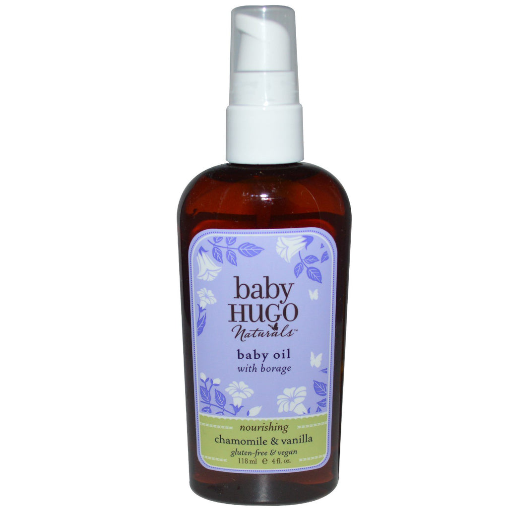 Hugo Naturals, Huile pour bébé, camomille et vanille, 4 fl oz (118 ml)