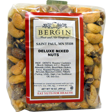 Bergin Fruit and Nut Company, Deluxe blandede nøtter, 16 oz (454 g)