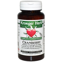 Kroeger Herb Co, Concentrés complets, Canneberge, 90 gélules végétariennes