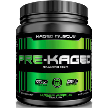 Kagged Muscle, Pre-Kagged, pre-entrenamiento, manzana Krisp, 1,37 lbs (621 g)