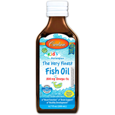 Carlson Labs, Kid's, Norwegian, The Very Finest Fish Oil, Natural Lemon Flavor, 6.7 fl oz (200 ml)