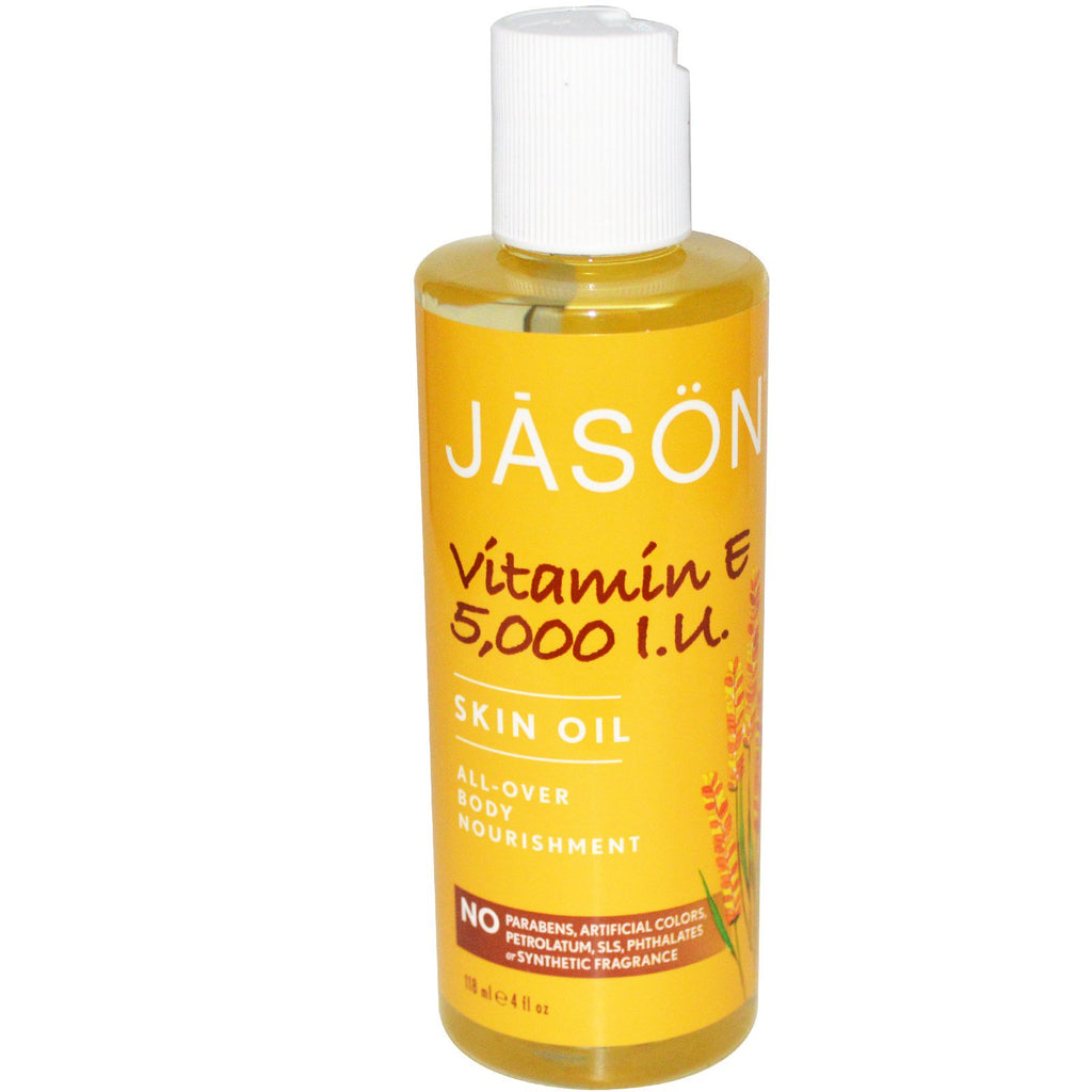 Jason Natural, Vitamin E 5,000 I.U., Skin Oil, 4 fl oz (118 ml)