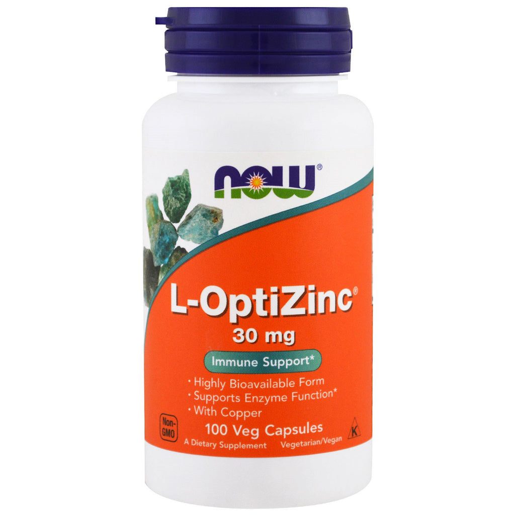 Now Foods, L-OptiZinc, 30 mg, 100 vegetarische capsules