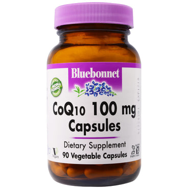 Bluebonnet Nutrition, CoQ10, 100 mg, 90 Cápsulas Vegetais