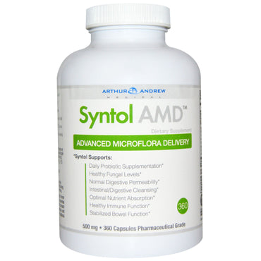 Arthur Andrew Medical, Syntol AMD, geavanceerde microflora-levering, 500 mg, 360 capsules