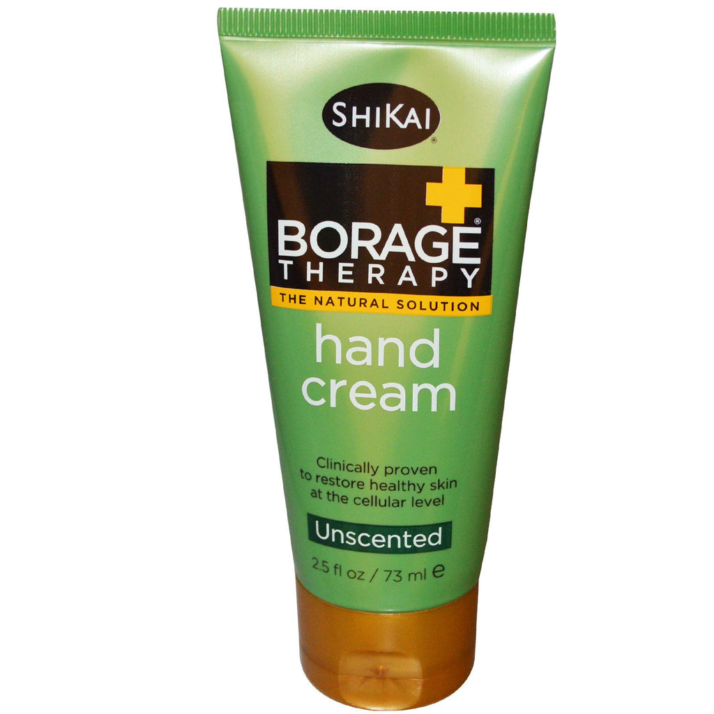 Shikai, Borage Therapy, ครีมทามือ, เจลว่านหางจระเข้, ไม่มีกลิ่น, 2.5 fl oz (73 ml)
