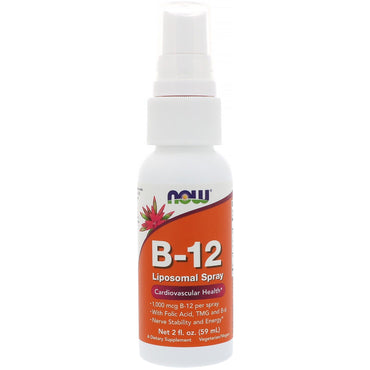 Now Foods, Liposomales B-12-Spray, 1.000 µg, 2 fl oz (59 ml)