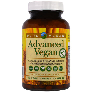 Pure Vegan, Advanced Vegan, 60 Veggie Caps