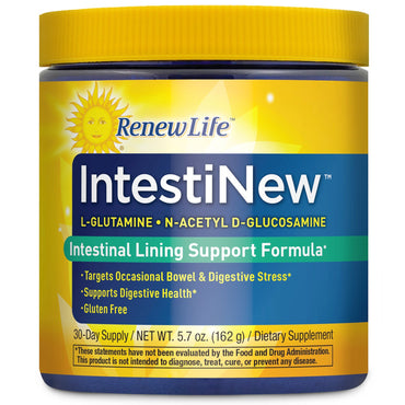 Renew Life, IntestiNew, נוסחת תמיכת רירית מעיים, 5.7 אונקיות (162 גרם)