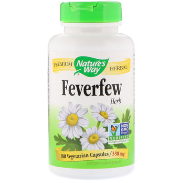 Nature's Way, Feverfew Herb, 380 mg, 180 Vegetarian Capsules