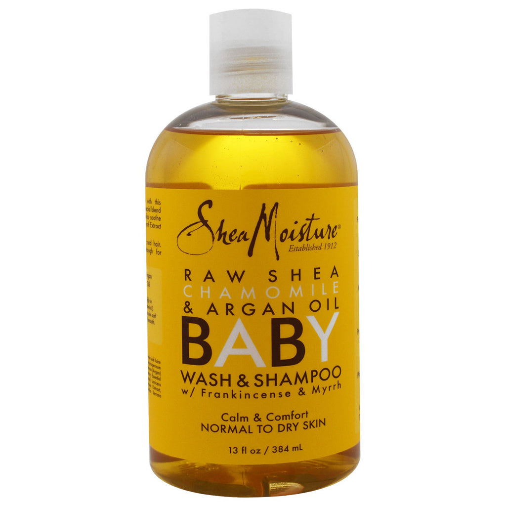 Shea Moisture, Baby Wash & Shampoo, With Frankincense & Myrrh, 13 ออนซ์ (384 มล.)