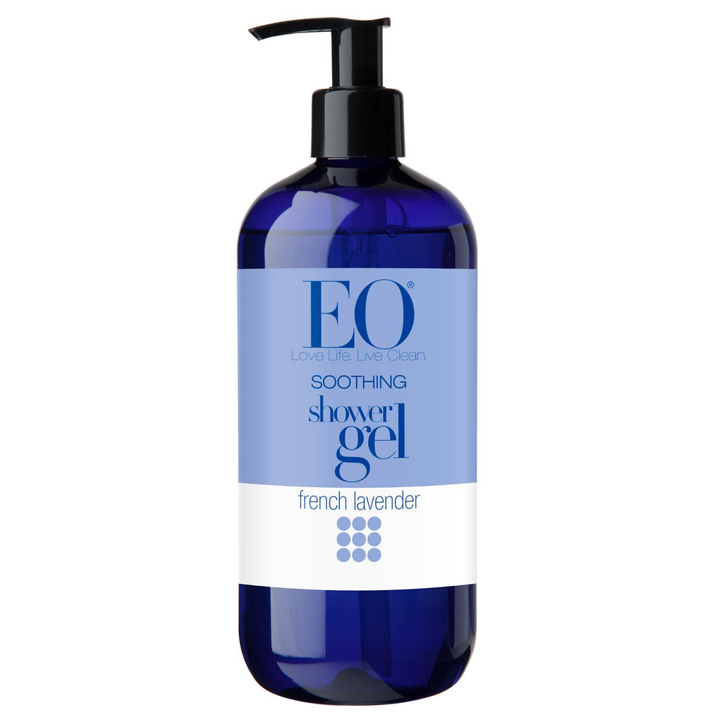 Prodotti EO, gel doccia lenitivo, lavanda francese, 473 ml (16 fl oz)
