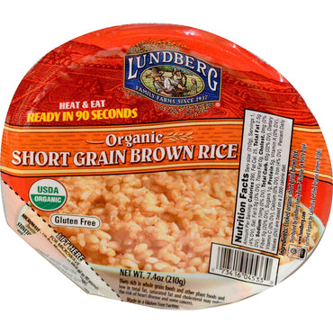Arroz integral de grano corto Lundberg 7,4 oz (210 g)