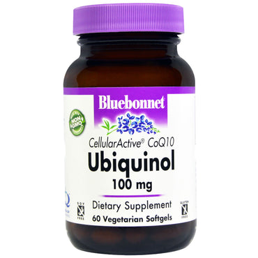 Bluebonnet Nutrition, 유비퀴놀, 세포 활성 CoQ10, 100mg, 식물성 소프트젤 60정