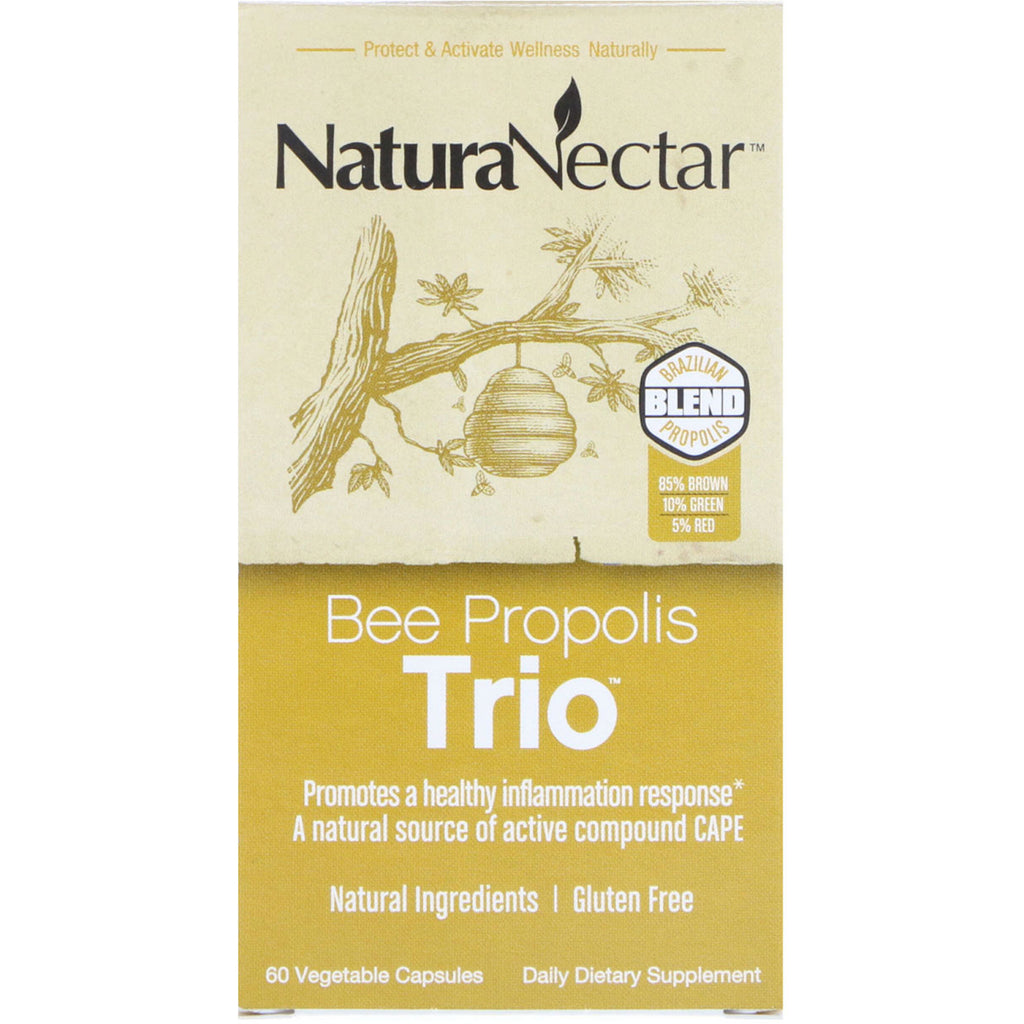 Naturanectar, trio propolisu pszczelego, 60 kapsułek roślinnych