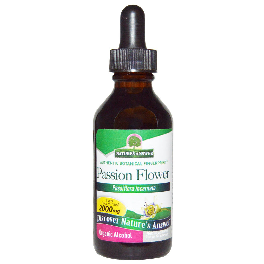Nature's Answer, Passion Flower, Low  Alcohol, 2000 mg, 2 fl oz (60 ml)