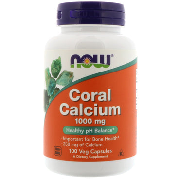 Now Foods, Cálcio Coral, 1.000 mg, 100 Cápsulas Vegetais