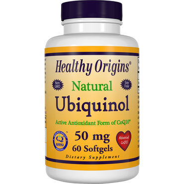 Healthy Origins, Ubiquinol (Kaneka Q+), 50 mg, 60 cápsulas gelatinosas