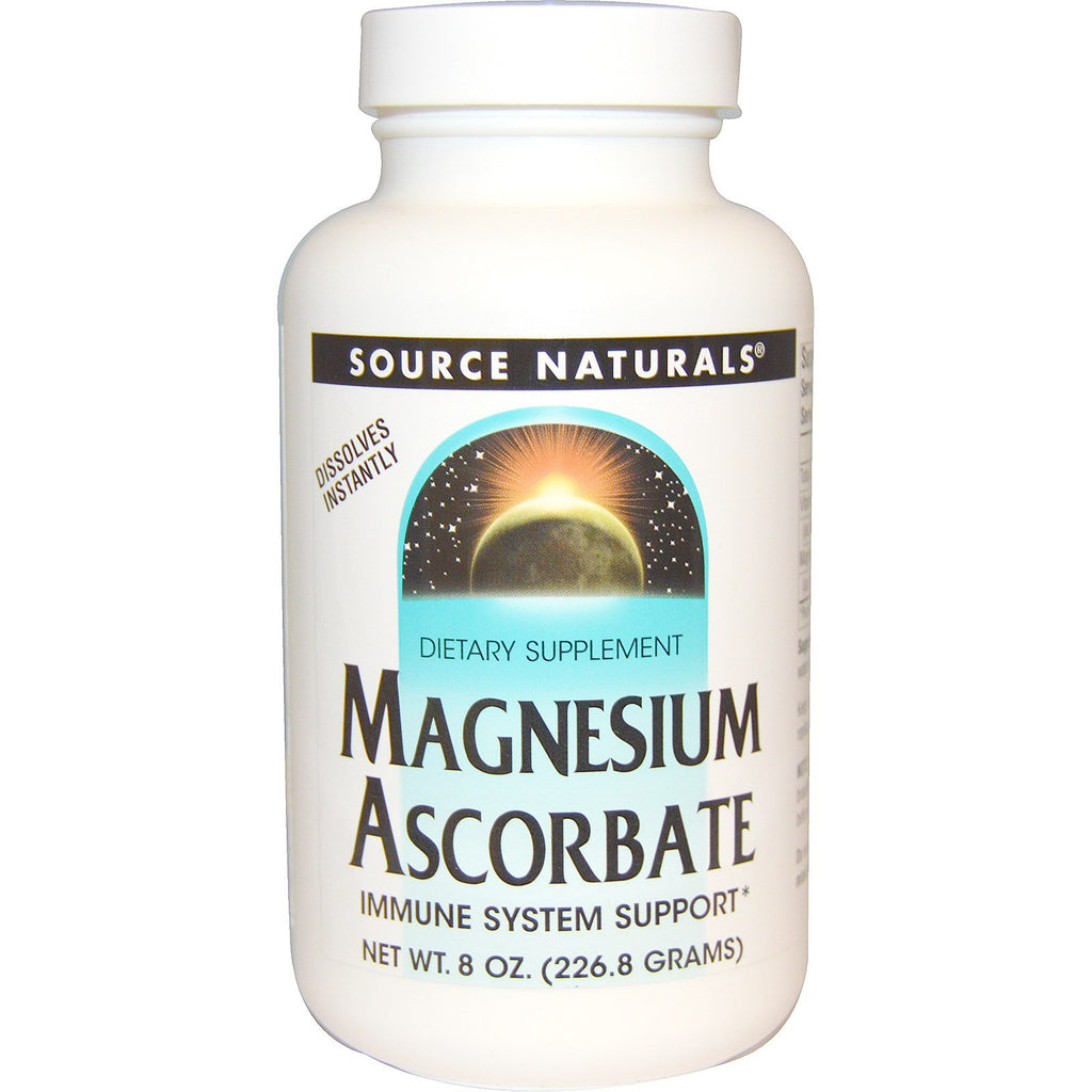 Source Naturals, Ascorbato de Magnésio, 226,8 g (8 onças)