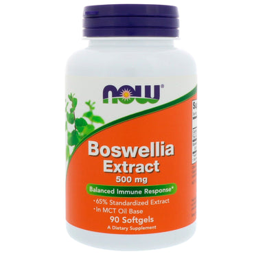 Now Foods, Extracto de boswellia, 500 mg, 90 cápsulas blandas