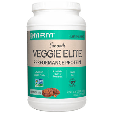 MRM, Smooth Veggie Elite, Proteína Performance, Pão de Canela, 1.020 g (36 oz)
