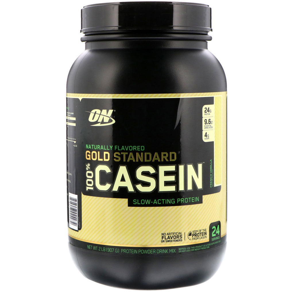 Optimum Nutrition, Gold Standard, 100 % caséine, aromatisé naturellement, vanille française, 2 lb (907 g)