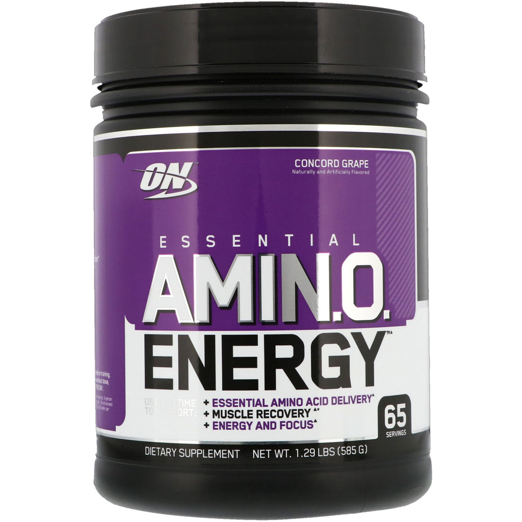 Nutriție optimă, energie amino esențială, struguri Concord, 1,29 lbs (585 g)