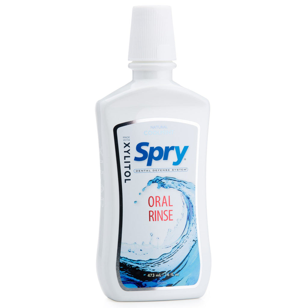 Xlear Spry Oral Rinse Cool Mint 16 fl oz (473 מ"ל)