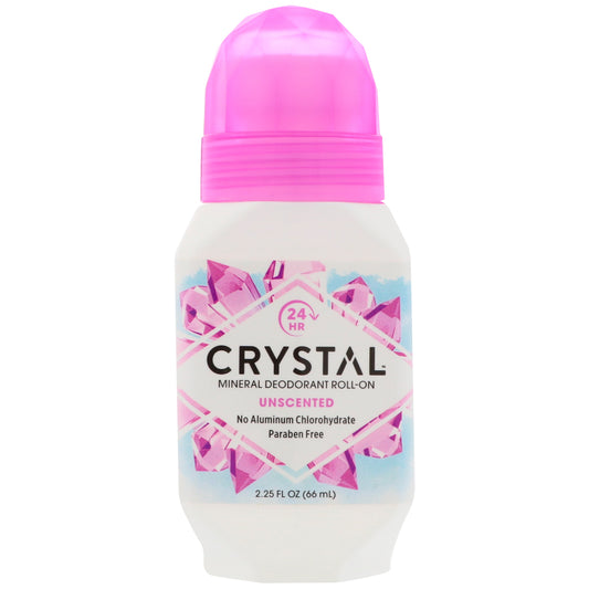 Desodorante Corporal Crystal, Desodorante Mineral Roll-On, Sem Perfume, 66 ml (2,25 fl oz)