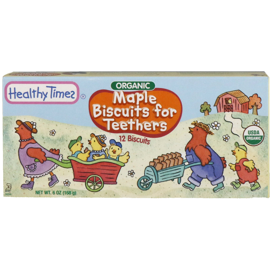 Healthy Times,  Biscuits for Teethers, Maple, 12 Biscuits, 6 oz (168 g)