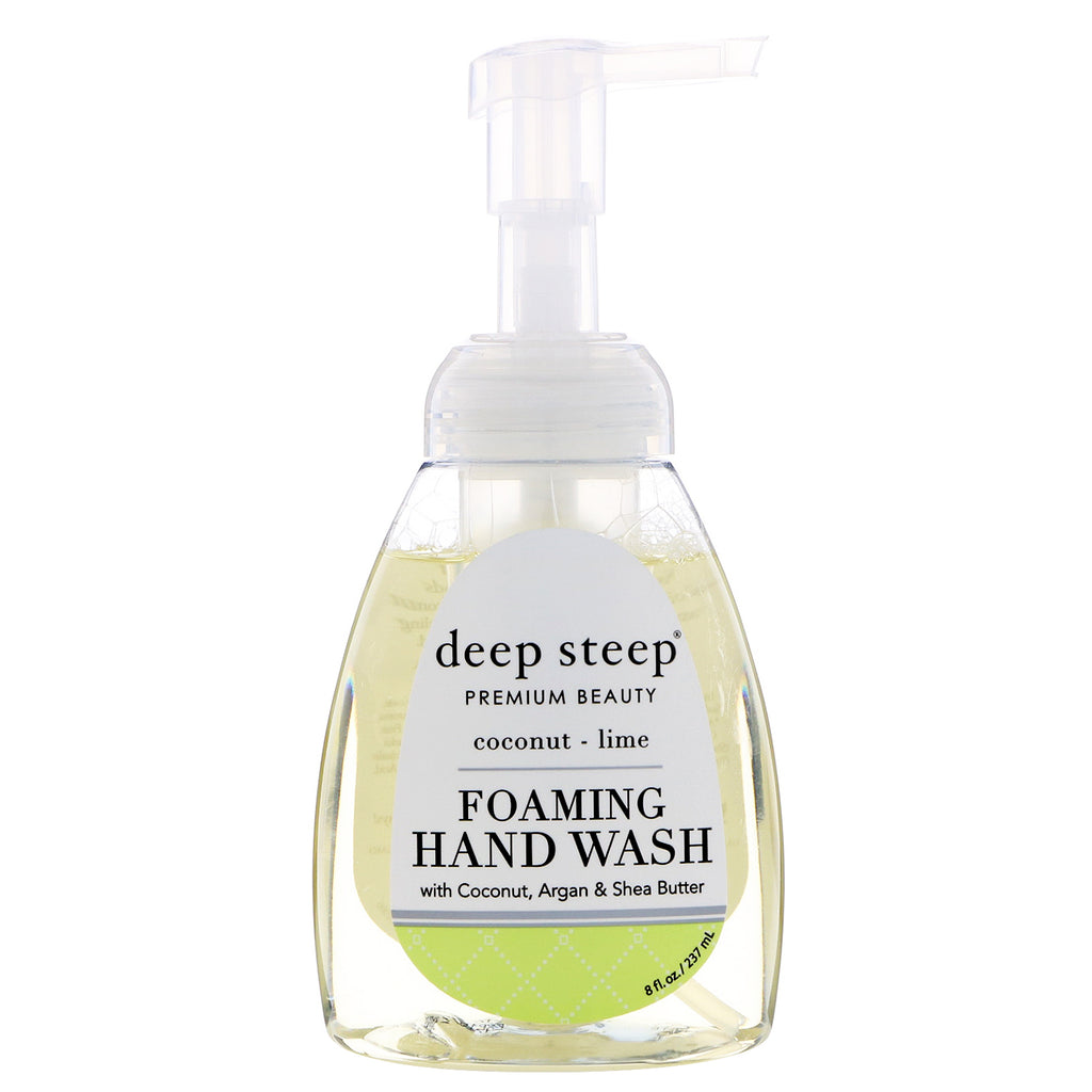 Deep Steep, Foaming Hand Wash, Coconut - Lime, 8 fl oz (237 ml)