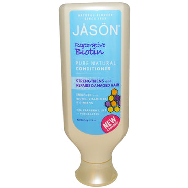 Jason Natural, Après-shampooing, Biotine réparatrice, 16 oz (454 ml)