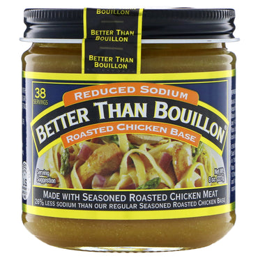 Better Than Bouillon, base de poulet rôti, teneur réduite en sodium, 8 oz (227 g)