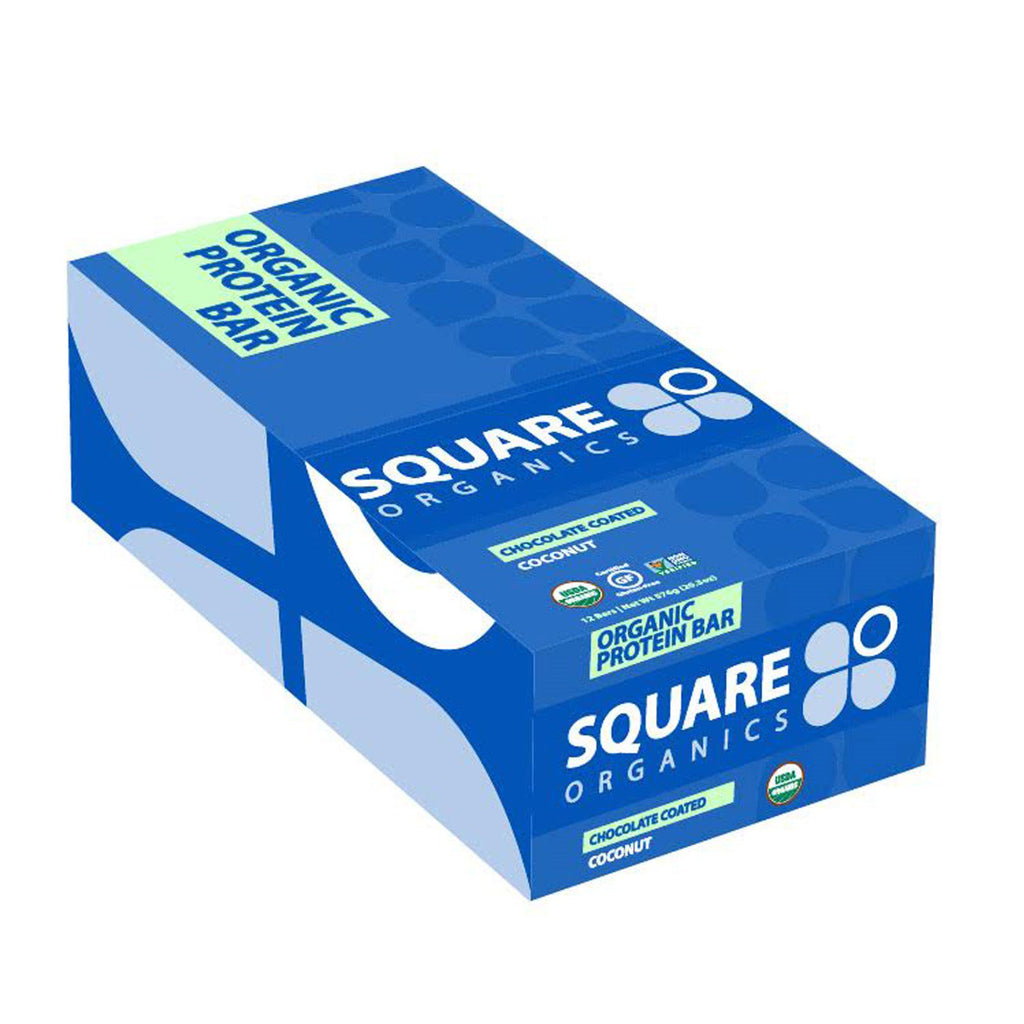 Square s、プロテインバー、チョコレートコーティングココナッツ、12本、各48g（1.7オンス）