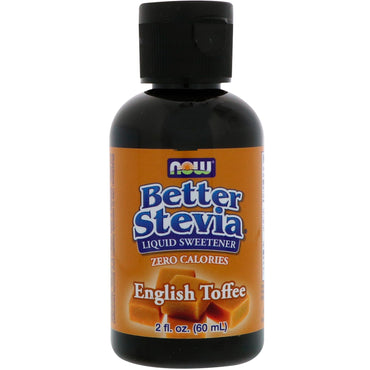 Now Foods, BetterStevia vloeibare zoetstof, Engelse toffee, 2 fl oz (60 ml)