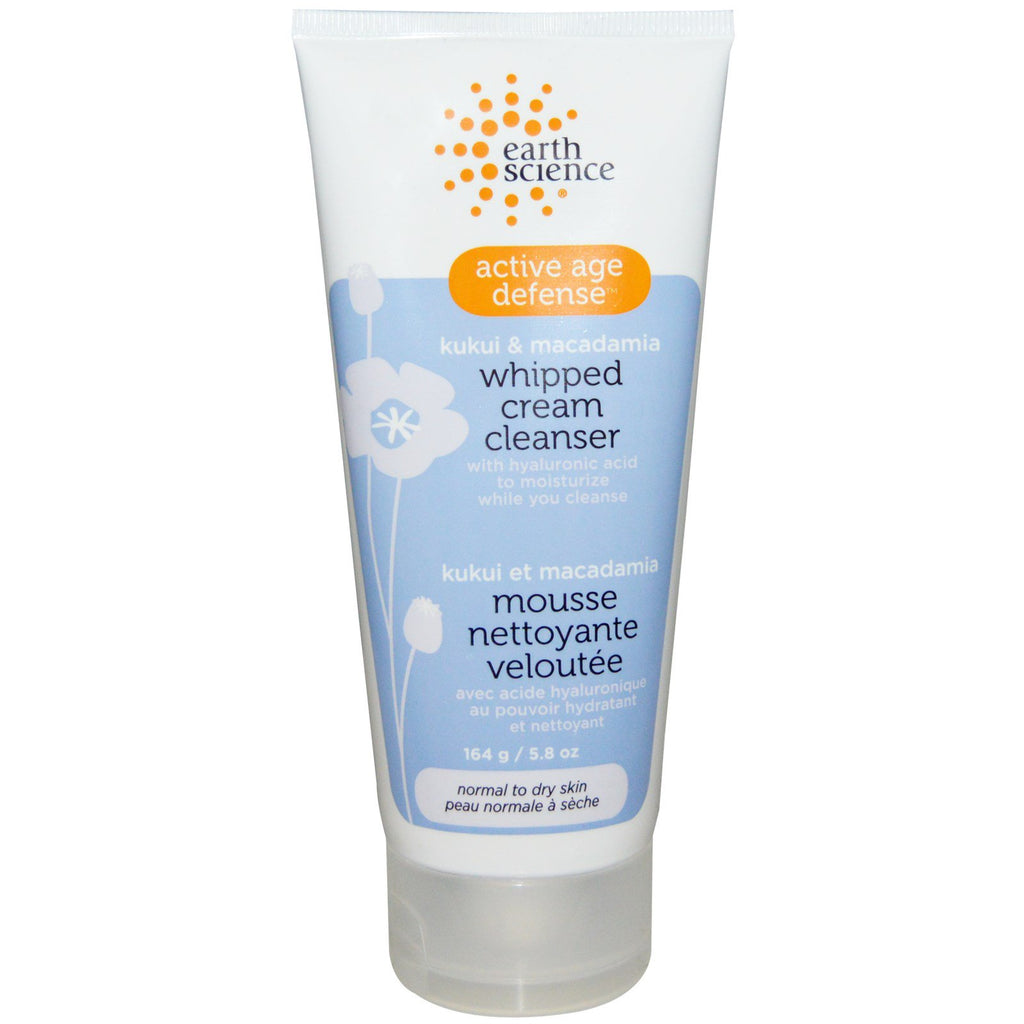 Earth Science, Active Age Defense, Whipped Cream Cleanser, Kukui & Macadamia, 5.8 oz (164 g)