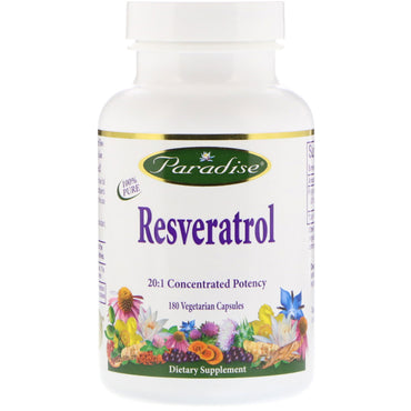 Paradise Herbs, Resveratrol, 180 Vegetarian Capsules