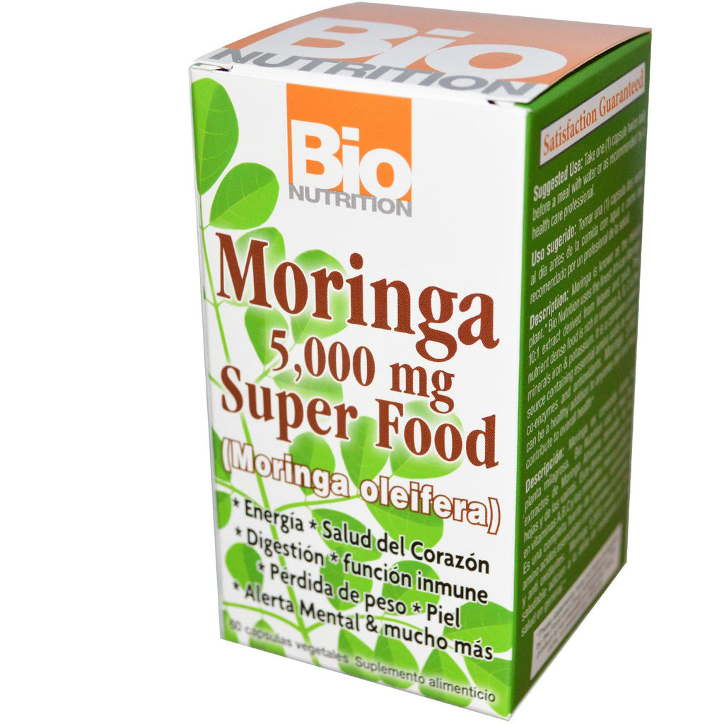 Bio Nutrition, Moringa Super Food, 500 mg, 60 kapsułek wegetariańskich