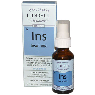 Liddell, Ins, Insônia, Spray Oral, 30 ml (1 fl oz)